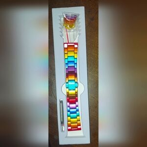 Colorful Rainbow Metallic Smart Watch Band